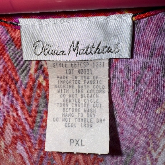 Olivia Matthews Chevron Print Maxi Dress โ Size PXL - Picture 9 of 9